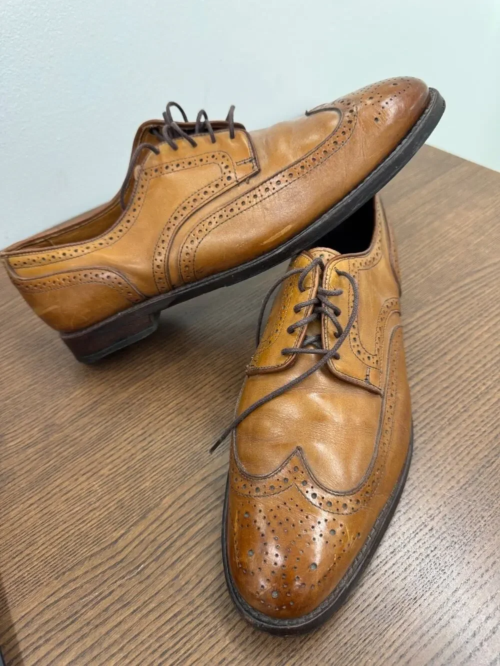 Allen Edmonds Madison Park Wingtip Brogue Derby Shoes Men's Sz 11.5D (SH300THRIF